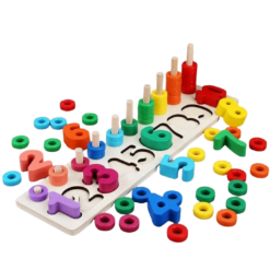 Puzzle educativ de Asociere 3 in 1 - cifre si culori