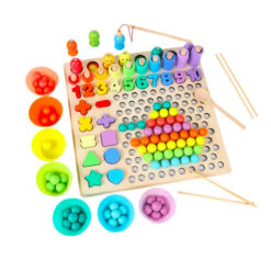 Joc Montessori cu 5 activitati - Indemanare, asociere, sortare, memorie, logica